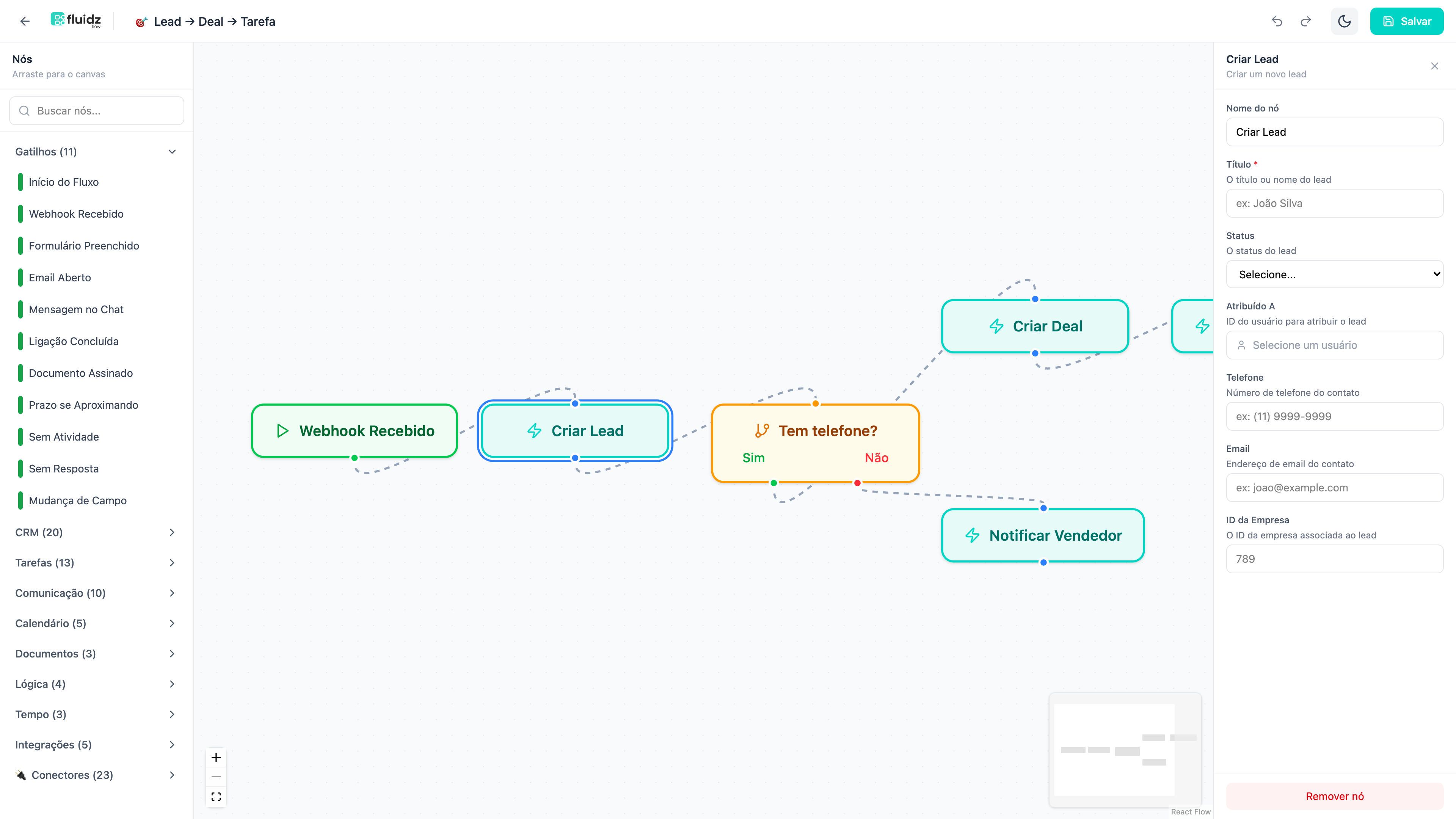 Configuração de Nó